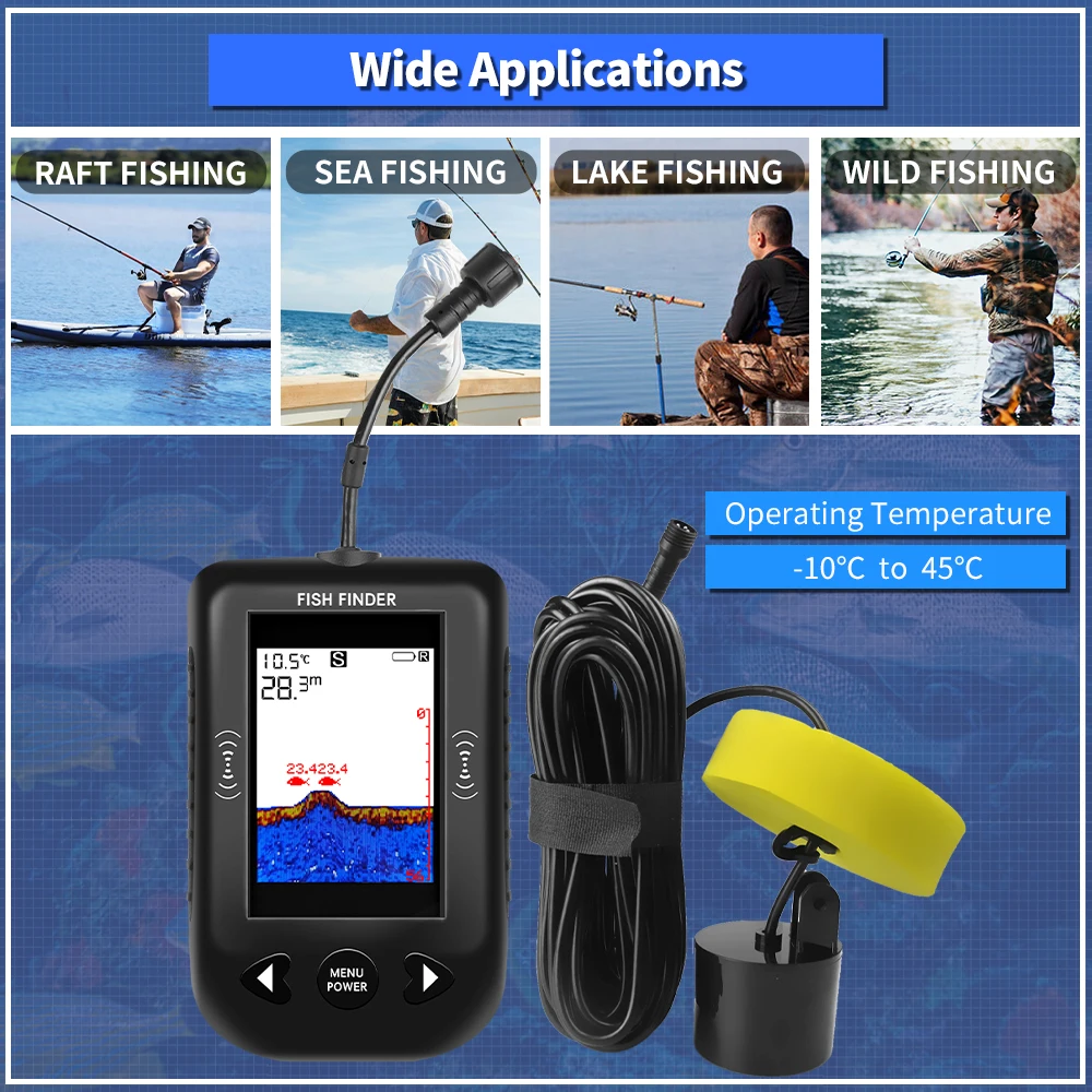 Sonda de Pesca Erchang XF03, 4 - Fish Finder Cable reseña y precio