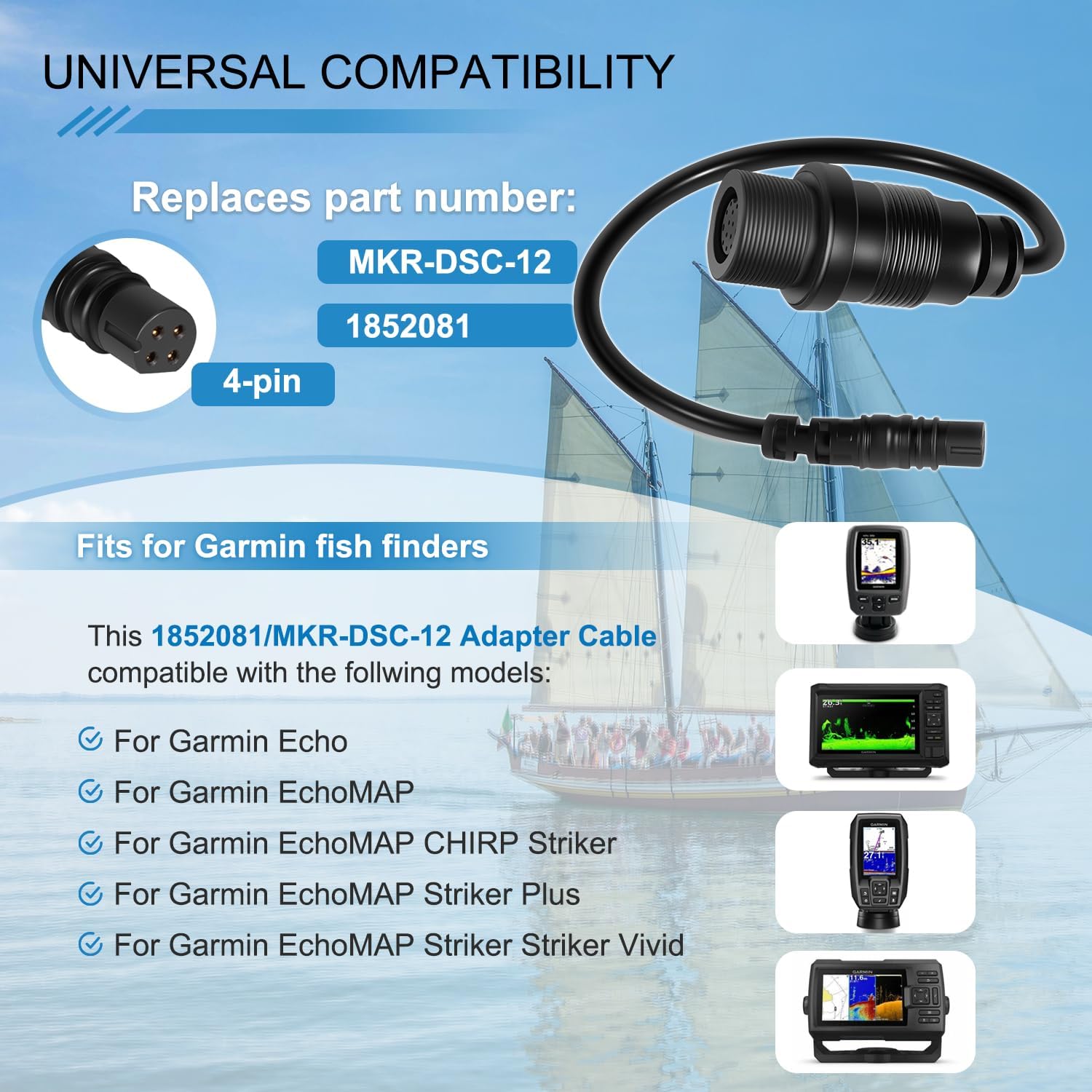 1852081   Cable adaptador MKR- - Fish Finder reseña y precio