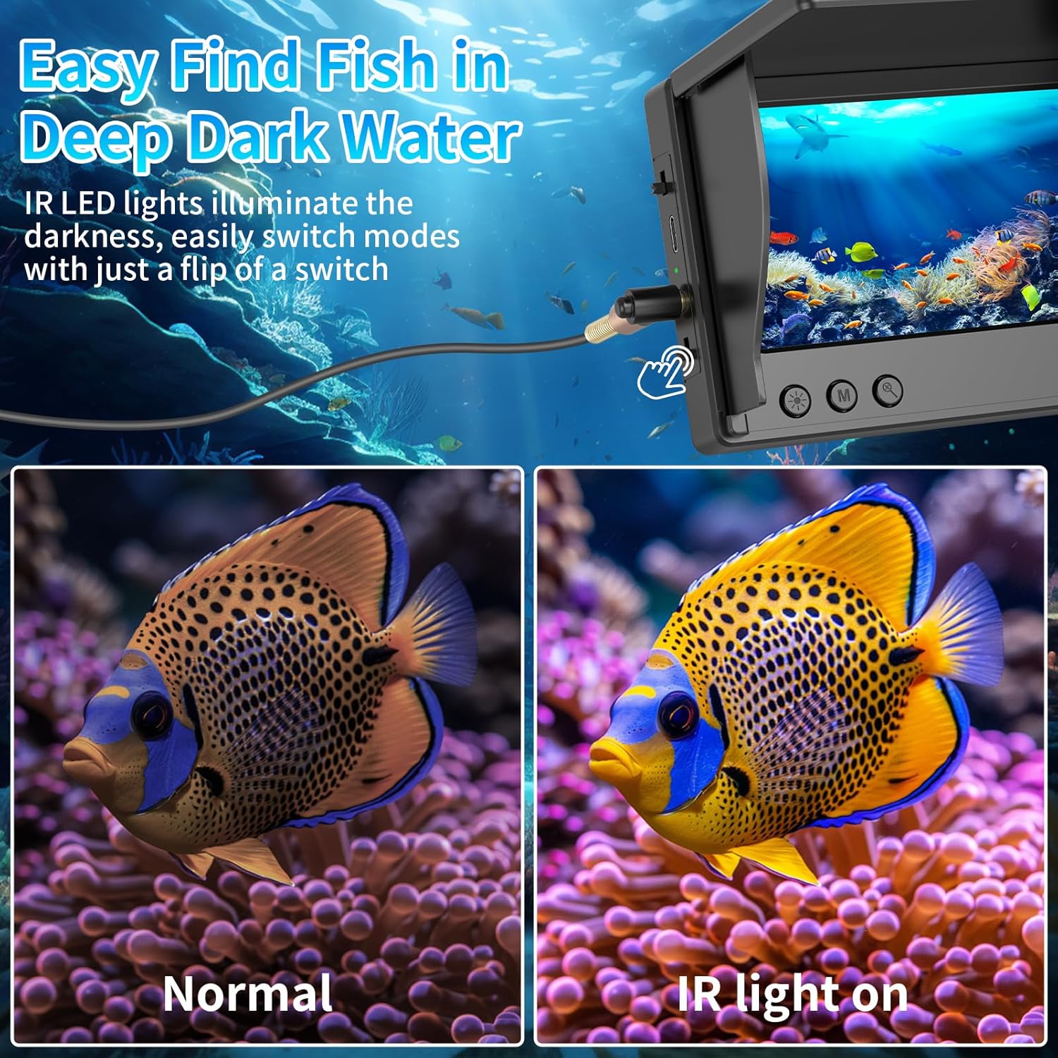 Cámara de pesca submarina con  - Fish Finder Cable reseña y precio